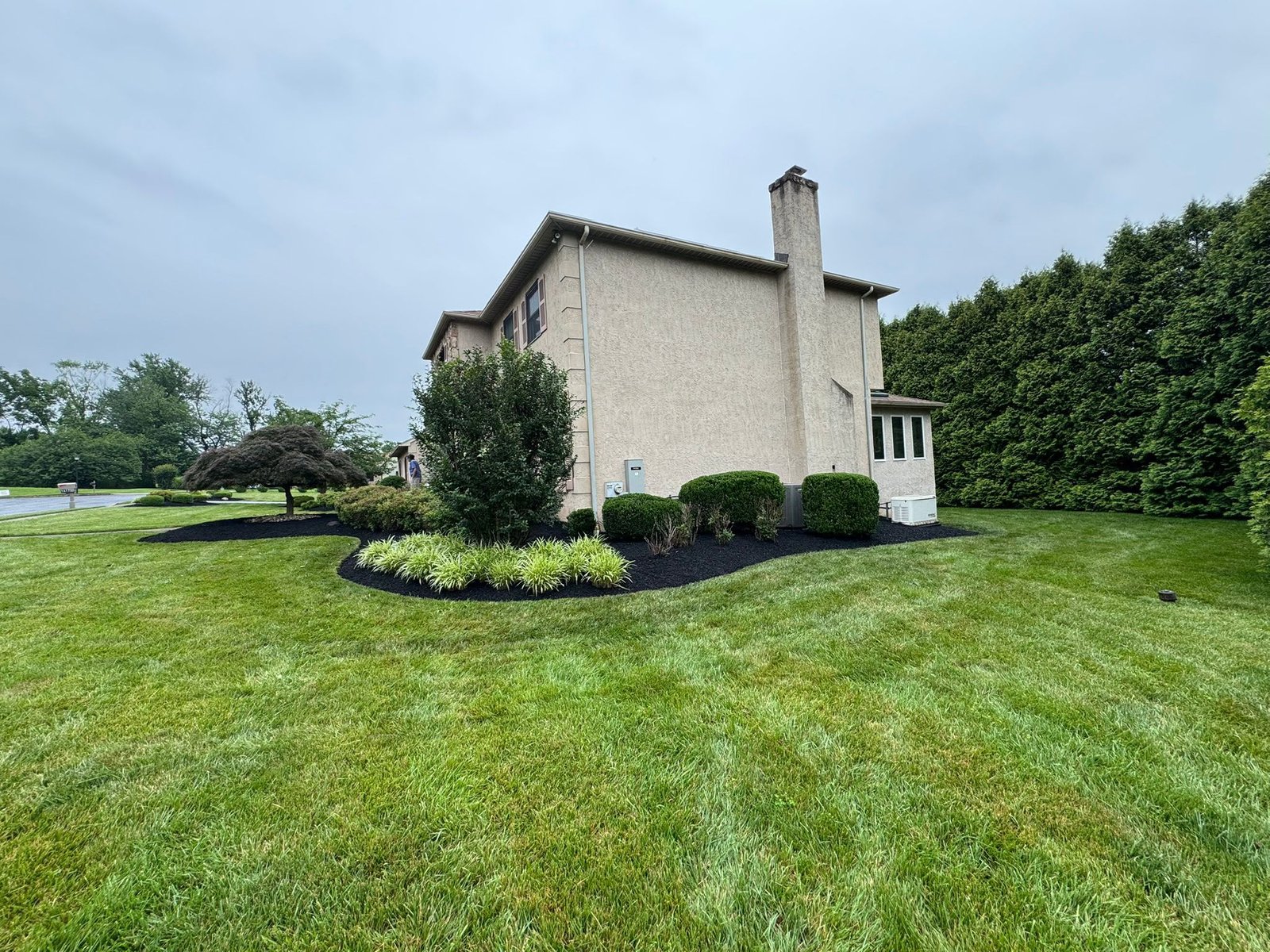 Professionally maintained landscaping by Green Force Property Services